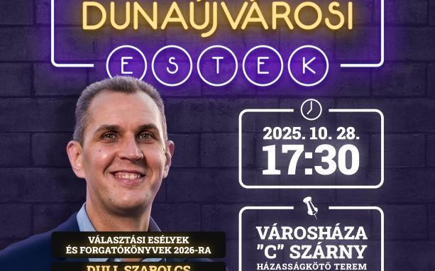 Politikai szakértő érkezik a Dunaújvárosi Estek rendezvényére!